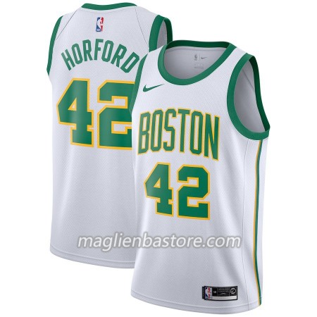 Maglia NBA Boston Celtics Al Horford 42 2018-19 Nike City Edition Bianco Swingman - Uomo